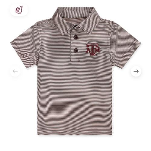 Texas A&M Infant Micro Stripe Polo