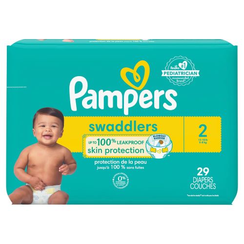 Pampers Swaddlers Diapers, Size 2, 29 Count