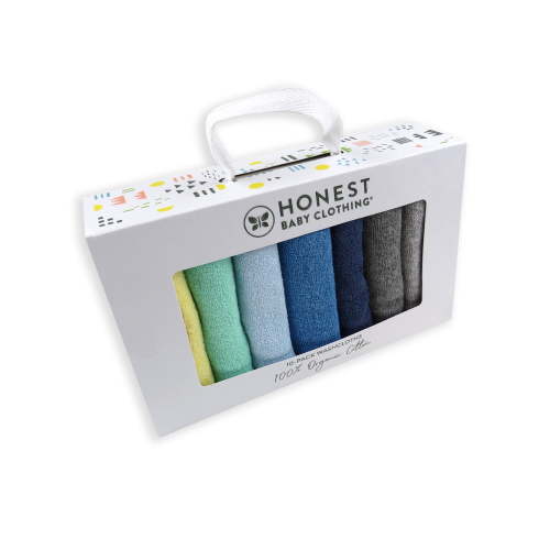 Honest Baby Clothing Baby Boy or Girl Gender Neutral Organic Cotton Washcloth Gift Set, 10 Pack (One Size)