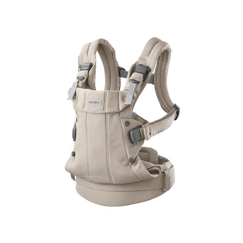 BabyBjörn Baby Carrier Harmony, Woven mélange, Light Beige | 3-in-1 Ergonomic Baby Carrier; Newborn, Facing-in, Outward-Facing, and Back Carrying Positions Supported (7-40 lbs), Newborn to Toddler