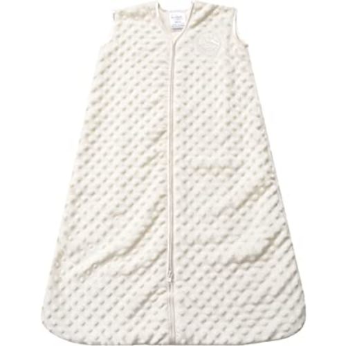 HALO Sleepsack Wearable Blanket, TOG 1.5, Velboa, Cream Plush Dots, Large