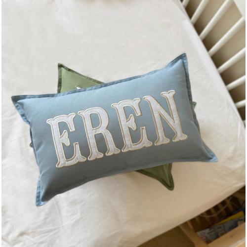 12x20 in Personalized Applique Name and Monogram Pillow Cover