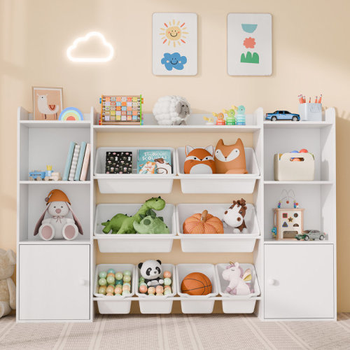 Isabelle & Max™ Kids Manufactured Wood Toy Storage Organizer W/8 Removable Toy Bins & Reviews | Wayfair