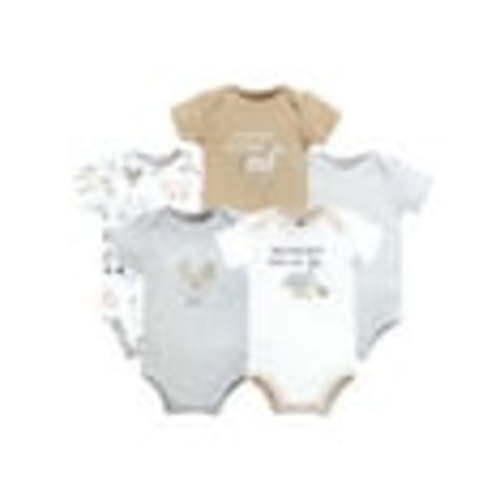 Hudson Baby Short Sleeve Bodysuits - 5-Pack - Cotton Essentials