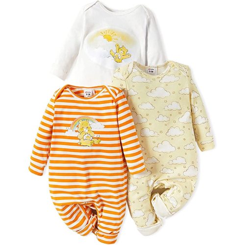 Amazon.com: AdoraCute by PatPat Care Bears Baby Girl Boy Clothes 3-pack Long Sleeve Bodysuit Cotton Unisex Baby Rompers Set: Clothing, Shoes & Jewelry