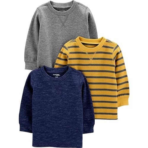 Simple Joys by Carter's Boys' 3-Pack Thermal Long Sleeve Shirts