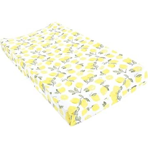 Hudson Baby Unisex Baby Changing Pad Cover, Lemon, One Size
