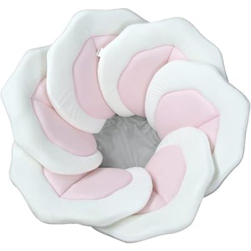 Baby Bath Pad for Infant Bathtub Sink - Flower Mat Tub Lounger - Petal Soft Supports Newborn Bathing Insert Seat - 31" (Pink)