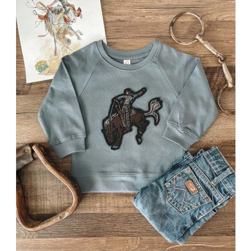 Bronc Patch Pullover (Baby & Toddler) - Harbor