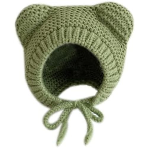 MINGSEECESS Kids Knitted Beanie Hat Cute Frog Cartoon Winter Warmer Cap with Big Eyes for Baby Boys Girls
