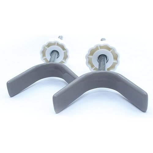 Baby Gate Banister Adapter Y-Spindle Rods - M8(8mm) for Pressure Mounted Baby and Pet Safety Stair Gates with Extra Long Wall Mounting Screws Rod & Bolts (Y-Grey-2 Pack)