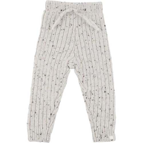 Speckle Knit Ribbed Legging, Snowy - Oh Baby! | Maisonette