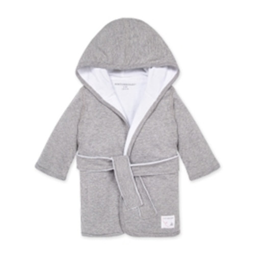 Organic Cotton Knit Terry Duck Pattern Hooded Robe
