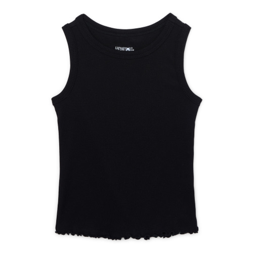 Garanimals Toddler Girl Solid Rib Tank with Lettuce Hem, Sizes 18M-5T