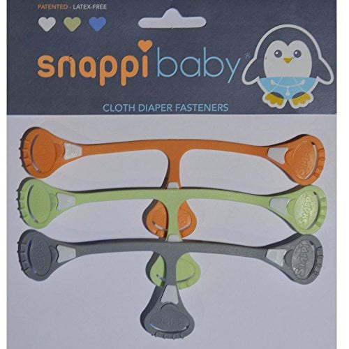 Snappi Cloth Diaper Fasteners - Replaces Diaper Pins - Use with Cloth Prefolds and Cloth Flatfolds 3 Count (Pack of 1)