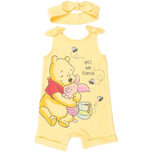 Amazon.com: Disney Minnie Mouse Winnie The Pooh Lion King Lilo & Stitch Simba Romper and Headband Newborn to Toddler: Clothing, Shoes & Jewelry