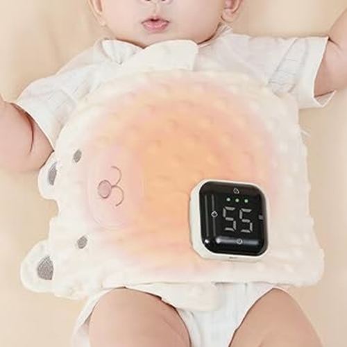 Baby Soother Belt, Infant Heated Belly Band, Heating Soothe Baby's Tummy with Gentle Warmth and Massage, Baby Colic & Gas Gripe Relief, Cozy Belt for Newborns