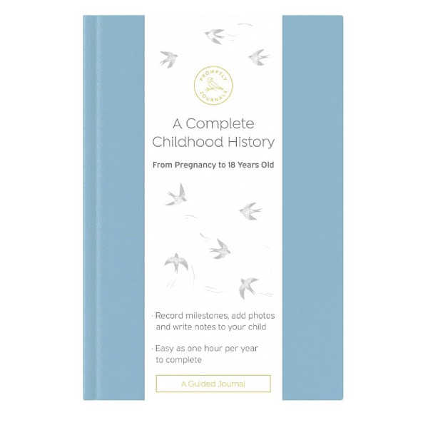 Promptly Journals, A Complete Childhood History: From Pregnancy to 18 Years Old | Baby Book and Pregnancy Journal | Baby Memory Book