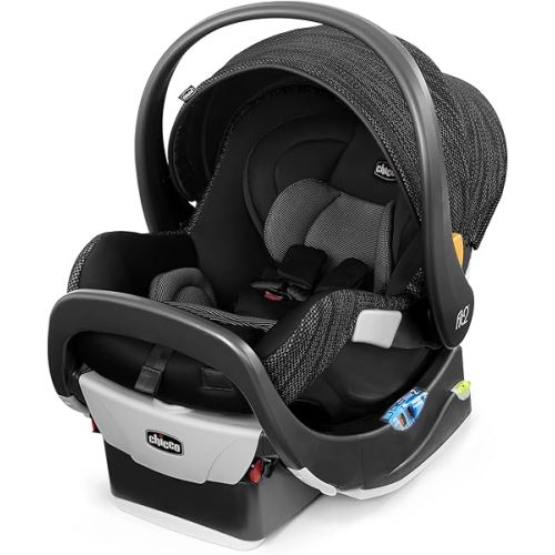 Chicco Fit2® Infant and Toddler Car Seat and Base, Rear-Facing Seat for Infants and Toddlers 4-35 lbs., Compatible with Chicco Strollers, Baby Travel Gear | Staccato/Black