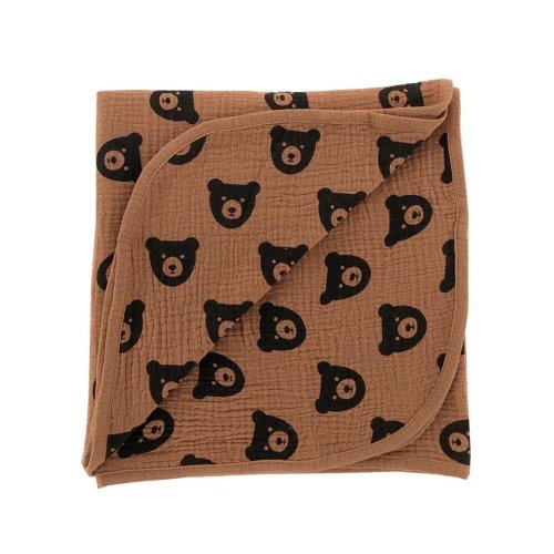Brown Bear Muslin Swaddle– Little One Shop Co.