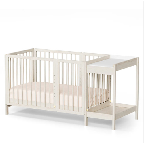 Joymor Convertible Crib to Toddler Bed – Adjustable Baby Wood Bed