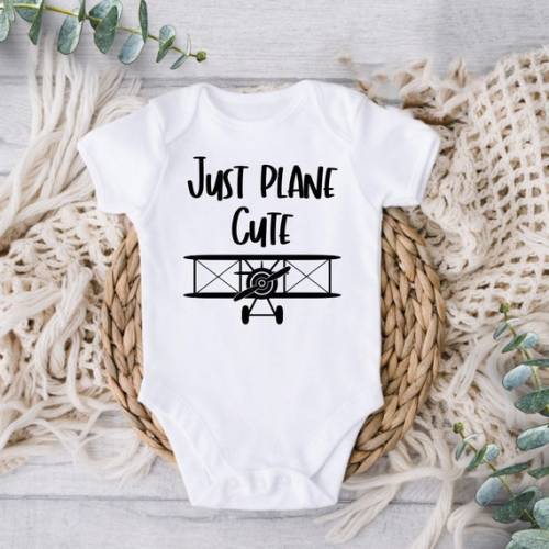 Just Plane Cute Onesie® Plane Bodysuit Airplane Onesie®
