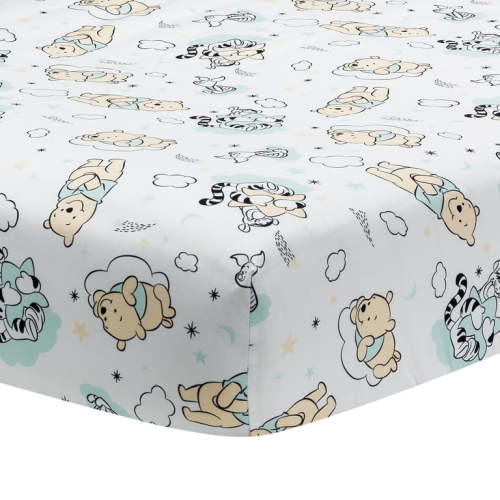Lambs & Ivy Disney Baby Winnie the Pooh White Fitted Crib Mattress Sheet