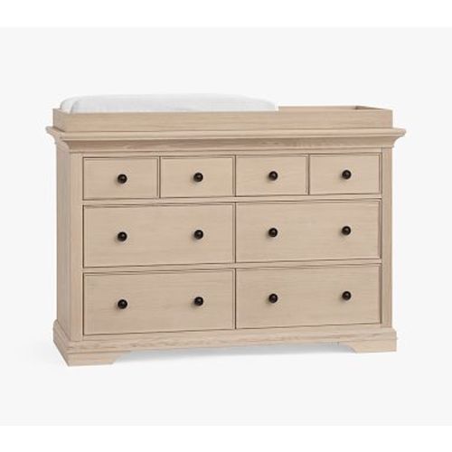 Larkin Extra-Wide Nursery Dresser &amp; Topper, Sandstone, In-Home Delivery