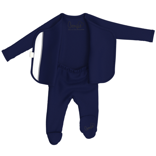 Footie - Midnight Blue – Bonsie Skin to Skin Babywear