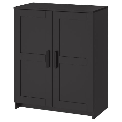 BRIMNES Cabinet with doors - black 30 3/4x37 3/8 "
