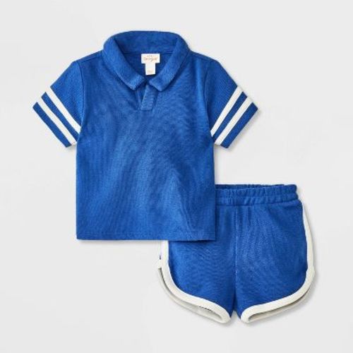 Baby Boys' Top & Bottom Set - Cat & Jack™ Navy Blue Newborn