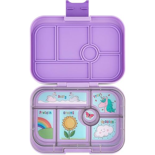Yumbox Original Leakproof Bento Lunch Box Container for Kids (Lavande Purple Unicorn)