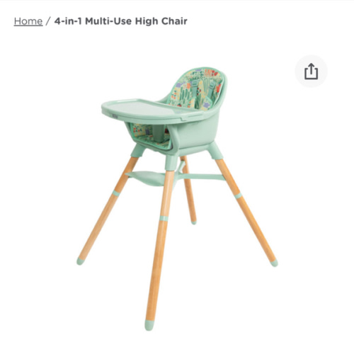4-in-1 Multi-Use High Chair | Green Garden
