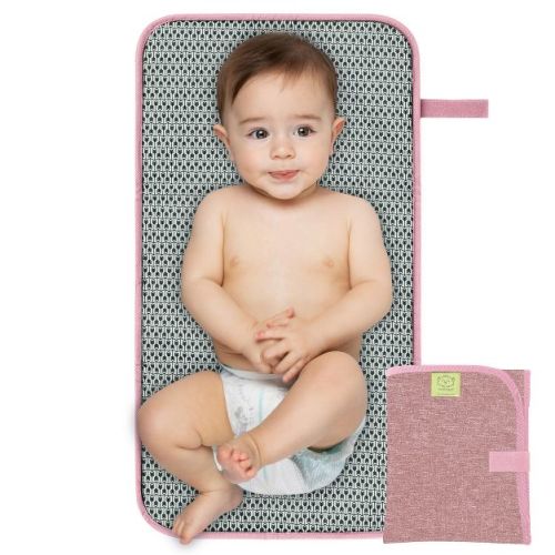 KeaBabies Portable Diaper Changing Pad, Waterproof Foldable Baby Changing  Mat, Travel Diaper Change Mat (Sweet Pink)