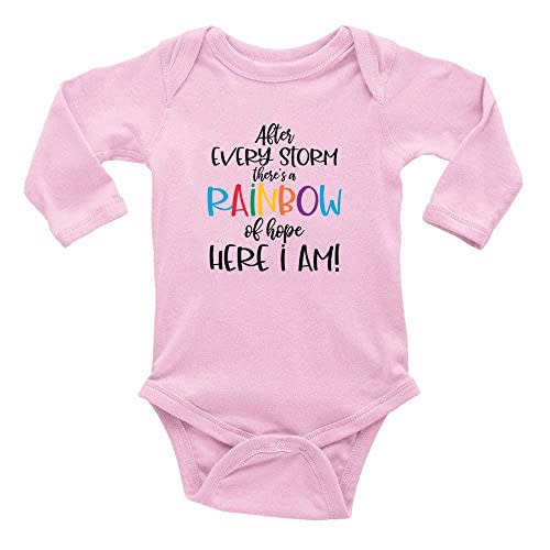 Yeavomeny After Every Storm There Is A Rainbow Infant Rompers Newborn Playsuit