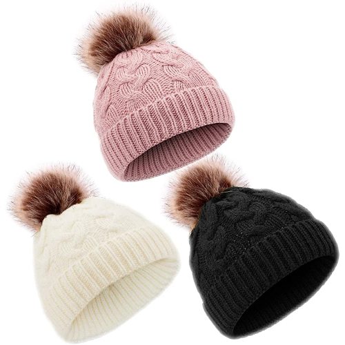 DANMY Baby Beanie Hat, Infant Newborn Toddler Winter Warm Knit Cap for Little Boys Girls, Winter Warm Hat