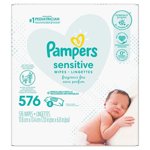 pampers sensitive baby wipes 576 ct OLD