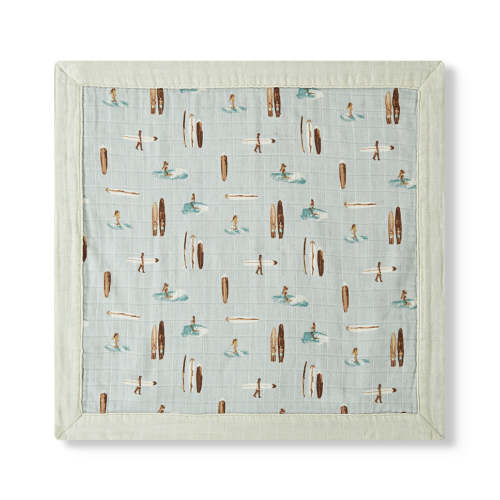 Vintage Surf Mini Lovey Two-Layer Muslin Security Blanket
