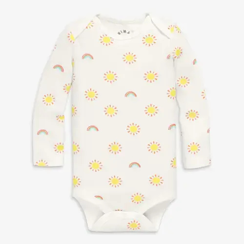 Organic long sleeve babysuit in sunny day | 6 to 9 Months
