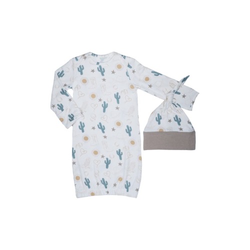 Gown & Hat Set, 0-3M