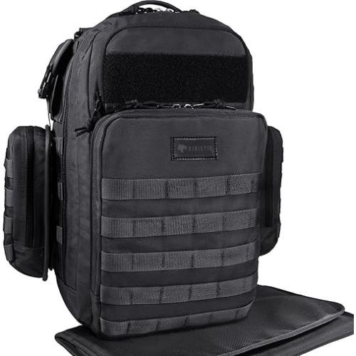 Dinictis Dad Diaper Bag, Mens Diaper Bag Backpack with Diaper Changing Mat, Military Diaper Backpack