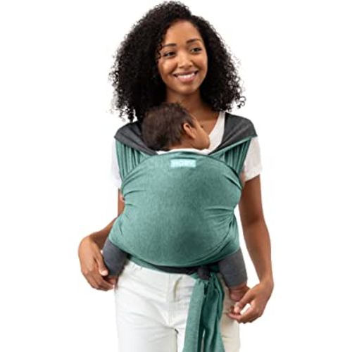 Moby Wrap Baby Carrier | Reversible Wrap | Baby Wrap Carrier for Newborns & Infants | #1 Baby Wrap | Baby Gift | Keeps Baby Safe & Secure | for All Body Types | Perfect for Mom & Dad | Jade/Grey