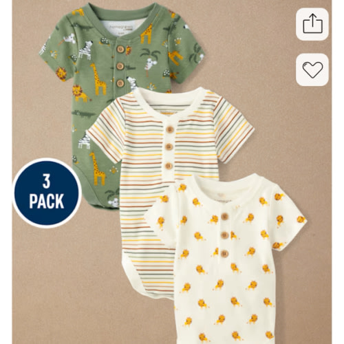 Baby Boys Long Sleeve Animal Bodysuit 3-Pack - Homegrown by Gymboree - MULTI | Gymboree