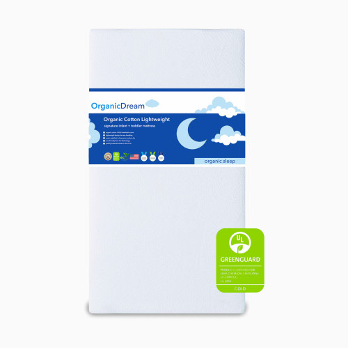 Organic Dream Organic Cotton Lightweight Crib Mattress - White