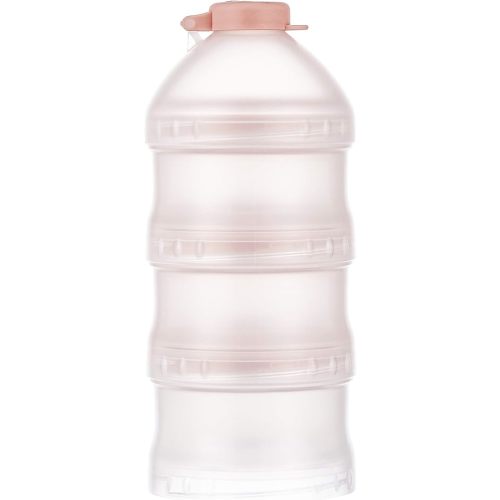 Simba Twist-Lock Stackable Milk Powder Formula Dispenser and Snack Storage Containers, Pink (BPA Free)