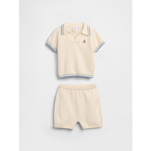 Baby Sweater Polo Outfit Set