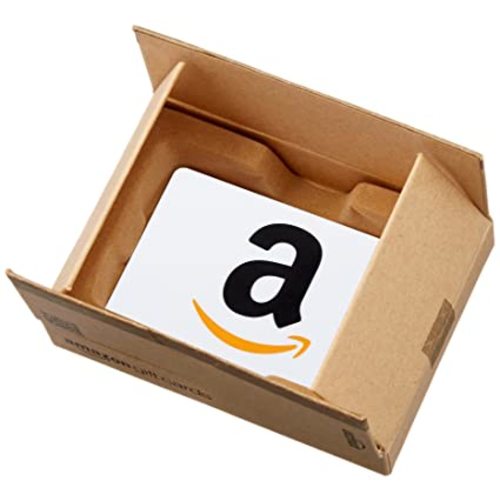 Amazon.com Gift Card in Various Gift Boxes - Mini Amazon Shipping Box - "A" Smile White