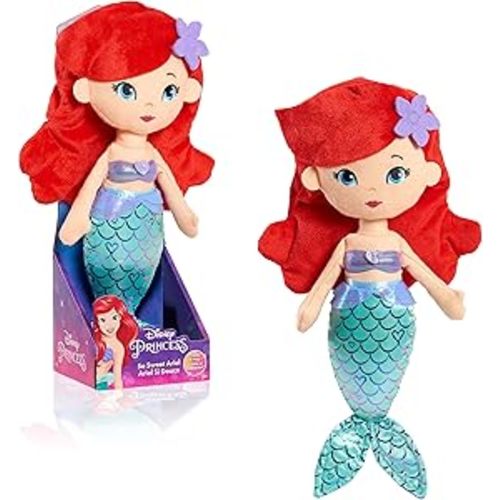 Disney Princess So Sweet Princess Ariel, 13.5-Inch Plush with Red Hair, The Little Mermaid, Kids Toys for Ages 3 Up by Just Play