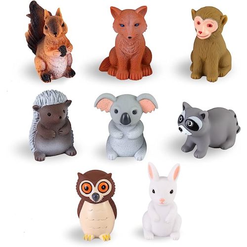 XY-WQ Bath Toys No Hole, for Infants 6-12& Toddlers 1-3, No Hole Bathtub Toys (Animal Ⅰ, 8 Pcs with Mesh Bag) - AnimalsⅠ