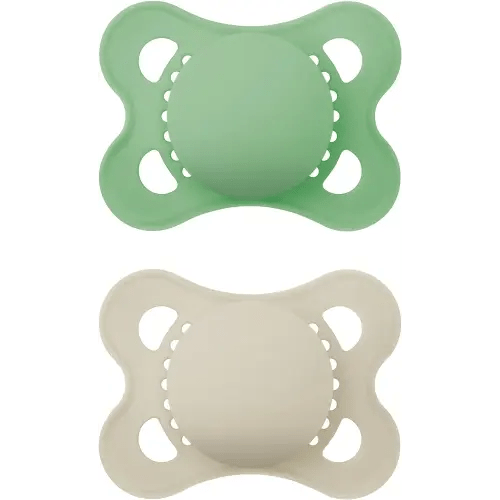 MAM Original Matte Baby Pacifier, Nipple Shape Helps Promote Healthy Oral Development, Sterilizer Case, 2 Pack, 0-6 Months, Unisex,2 Count (Pack of 1)